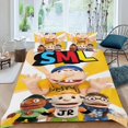 thumbnail image 2 of Jeffy SML el Rapero Conjunto de sábanas temático, trío de piezas, cómodo y amigable con la piel, diseño único, regalo de decoración para el hogar para familiares, amigos y fans,173cm *218cm, 2 of 6