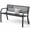 Black02, variant on HAIMULI Anti-Rust Metal Bench Garden Bench with Back, All Weather Resistant Porch Benches for Outdoor Cast Iron Steel Frame Chair Waterproof, Red, 500 lbs