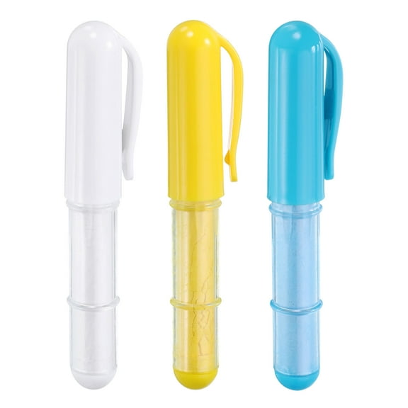 Uxcell 3Pack Fabric Chalk Marker Tailors Liner Chalk Pen Style for Sewing Quilting & Crafts, Blue/Yellow/White