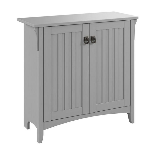 Salinas Small Storage Cabinet with Doors and Shelves in Cape Cod Gray