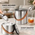 Double-wall Vacuumulated Ice Bucket With Lid Scoop Tong Strainer ...