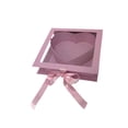 thumbnail image 1 of Caja de regalo con forma de corazón y flores para Valentín, con tapa transparente, creativa, elegante, romántica y rellenable, ideal para regalar Rosa, 1 of 8