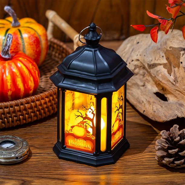 Decoraciones de Halloween, adornos de Halloween, pequeñas luces redondas, decoraciones de Halloween, velas electrónicas, accesorios de decoración ambiental, luces nocturnas portátiles de Halloween, lá