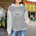 thumbnail image 2 of Mercatoo Kids Boys Girls Baseball Pullover Sweatshirts 𝐂olor Block Cute Hoodie School Long Sleeve Fall Winter Warm Clothes, 2 of 3