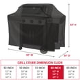 thumbnail image 7 of Gas Grill Cover 58 inch Heavy Duty Waterproof, Rip and Fade Resistant BBQ Cover up to 58-in Width, Black, 7 of 7