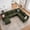 Forest Green: 6 seats + 1ottoman, variant on 8-Seat L-Shaped Modular Sectional Sofa with Storage Ottoman & USB, Modern Oversized Corner Couch for Living Room
