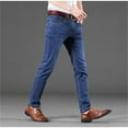 thumbnail image 6 of QHFBli Mens Baggy Jeans Fashionable Straight Leg Pants Stretch Business Casual, 6 of 8