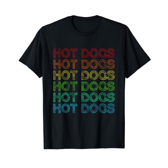 Retro Funny Hot Dog T-Shirt Vintage Food Theme Party Shirt T-Shirt