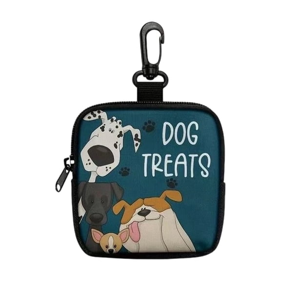Portable Dog Treat Pouch with Clip Pet Storage Bag for Grooming Supplies Snacks Accessories Travel Organizer Case