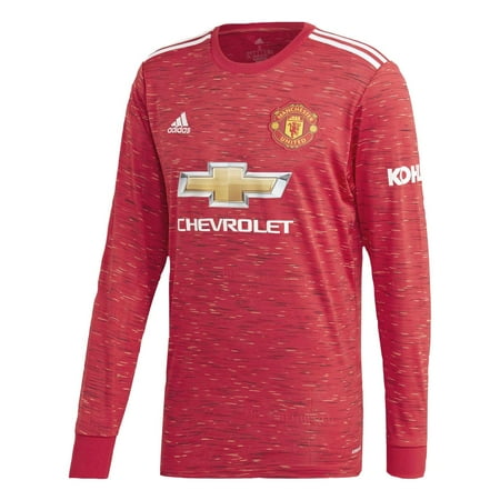 Mens Manchester United Home Long Sleeve Soccer Jersey 2020-21 (3X-Large)