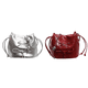 thumbnail image 1 of 715 Bolso Tipo Cubo Con Lazo PU Con Textura Nicho Bolso Bandolera Elegante para Mujer (plateado), 1 of 8