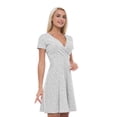 thumbnail image 1 of Women’s A Line Victorian Summer Dress, Retro Triangle Arrangement, Cross Wrap V Neck, 6 Sizes, by Ambesonne, 1 of 2