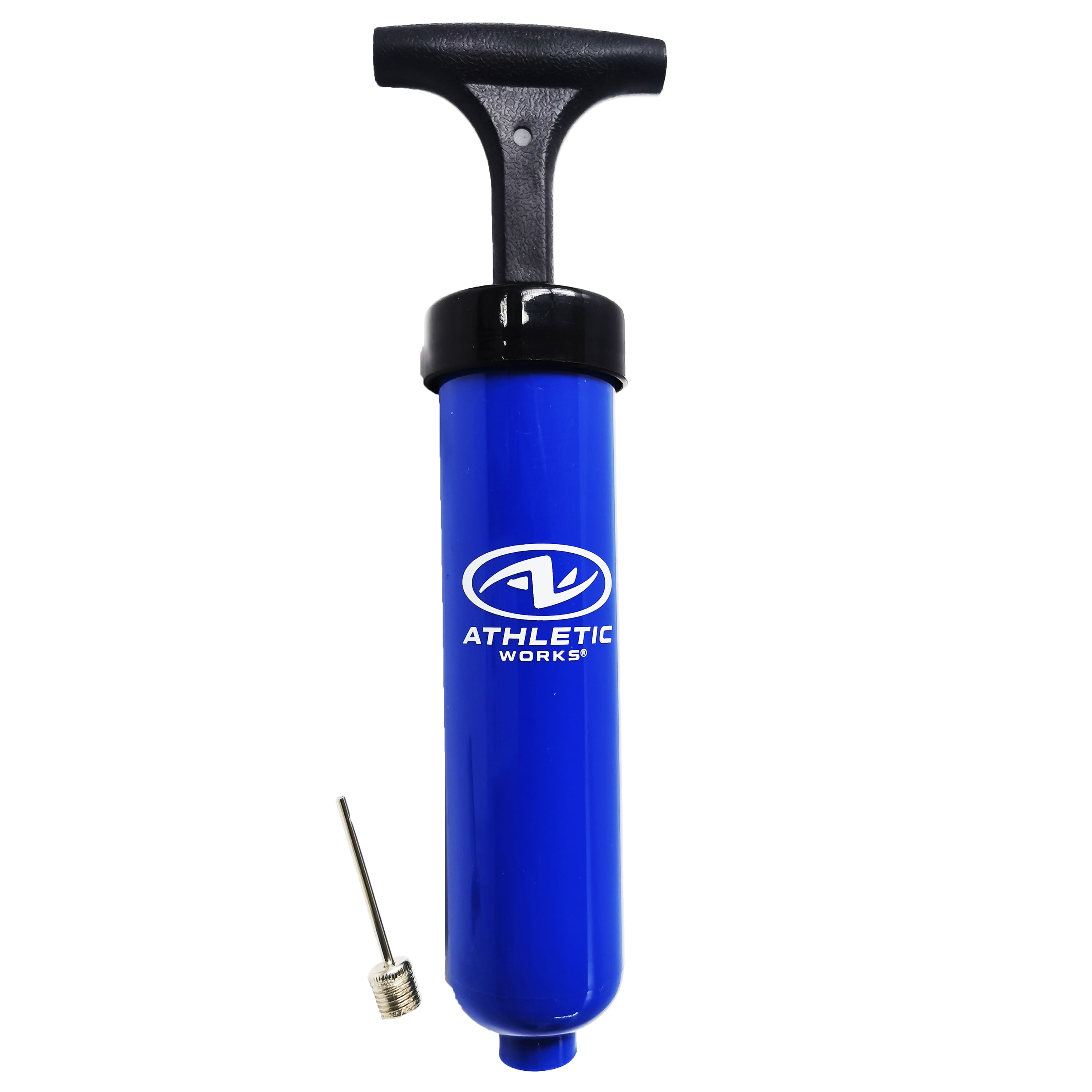 Blue Football T Pump Sports Ball Hand Pump With Inflating Needle Adaptor Pump 