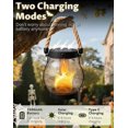 thumbnail image 4 of Solar Lantern Outdoor Lights, Dancing Flame Solar Lantern Outdoor Lights, Hemp Rope Hanging Flame Lamp, for Camping Pathway Garden Yard Decor, 4 of 5