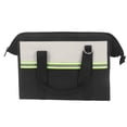 thumbnail image 2 of Tool Bag Organizer Portable 600D Polyester Wear  Wide Mouth Electrician Hardware Tote With  Reflective Strip Pockets Large Capacity Heavy Duty, 2 of 8