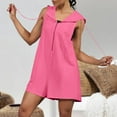 thumbnail image 6 of Jinhomg Womens Tennis Romper Loose Fit Half Zip Hooded Jumpsuits Lightweight Sleeveless Short Overalls Casual Summer Athletic Workout Outfits Pink XL, 6 of 10