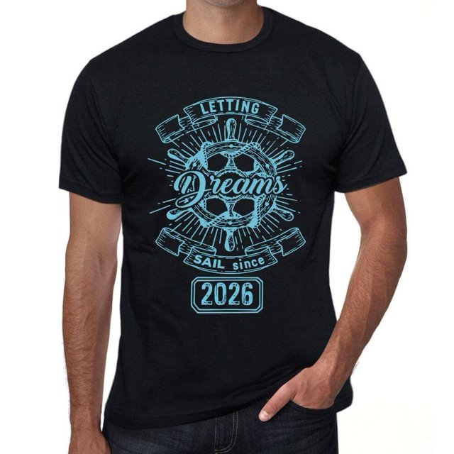 Men's Graphic T-Shirt Letting Dreams Sail Since 2026