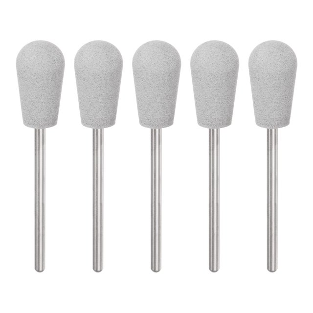 Unique Bargains 5 Paquets de Roues de Polissage en Caoutchouc Silicone 150 Grains 10mm Dia Tête de Broyage Montée, Forme Ronde