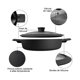 thumbnail image 4 of Arrocera HUDSON 28cm Alumino Negra Antiadherente tapa Mango, 4 of 7