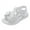 White, variant on Otqutp Girls Foam Sequins Bow Sandals with Strap Summer Wide Dress Shoes Little Girls Kids Flat Outdoor Beach Pool Loafers