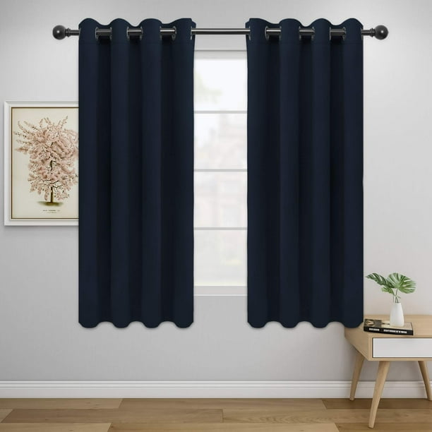 Cortinas térmicas Easy-Going de 2 paneles, 132 x 160 cm, color azul marino