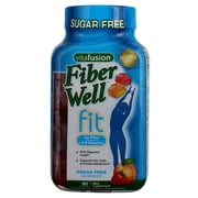 Vitafusion FiberWell Fit Gummies, Peach, Strawberry & Berry, 90 Each (Pack of 2)