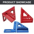 thumbnail image 2 of Multi angles Aluminum Alloy Woodworking Square Ruler, 22.5-90 Degree Protractor,Precision Miter Triangles Ruler, 2 of 9