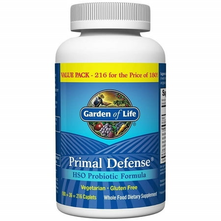 Garden Of Life Primal Defense - Garden of Life Primal Defense HSO Probiotic Formula 216 Vegetarian Caplets