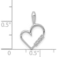 thumbnail image 4 of 14K White Gold Aa 1/20Ct. Diamond Heart Pendant Made In India pm4818-005-wa, 4 of 5