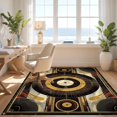 thumbnail image 3 of Design&I 4'x6' Ultra Soft Area Rug, Record Vinyl Retro Music Symmetrical Abstract Disc Cd Shape Round None Fluffy Washable Non Shedding for Bedroom Living Room Home Office, 3 of 7