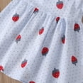 thumbnail image 5 of Toddler Girls' Dresses Kids Baby Cartoon Strawberry Princess Dresses Summer Clothes for Girls Size 4-5T, 5 of 6