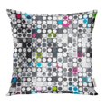 thumbnail image 1 of EREHome Colorful Geometric Abstract Grunge Circle Green Canvas Fun Plaid Sketchy Retro Pillowcase Cushion Cover 20x20 inch, 1 of 1