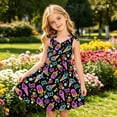 thumbnail image 4 of WOYY Girl's Summer Casual Dress Stylish Sundress with Adjustable Straps, Black, 4 of 5