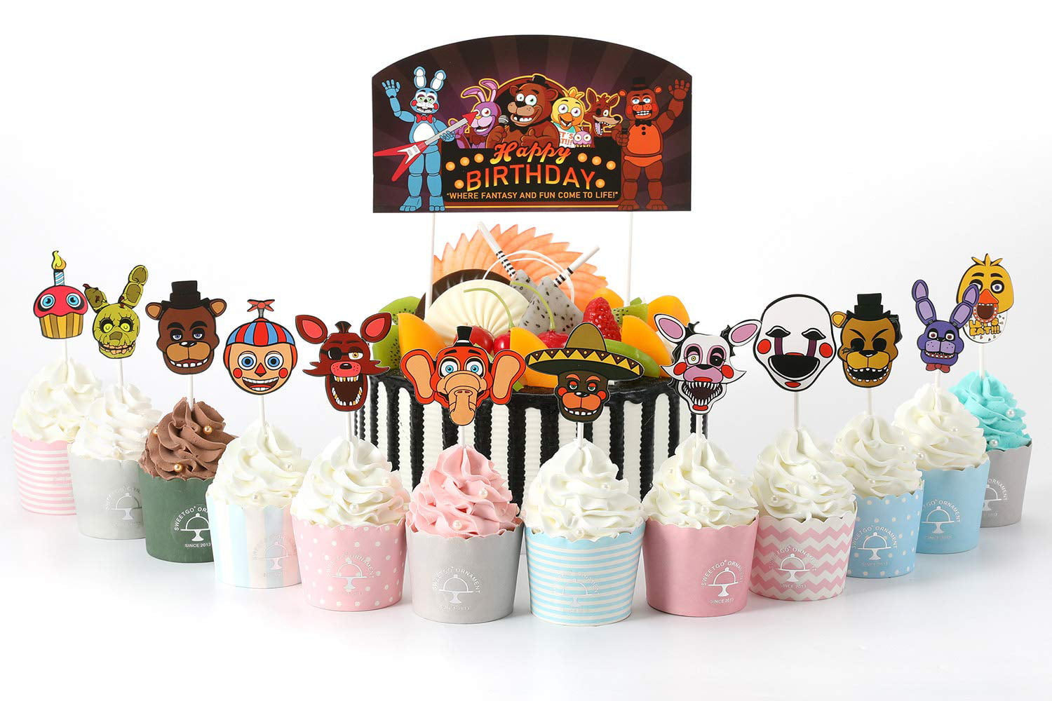 Five Nights at Freddy's 4 Cupcake Toppers, Party Supplies – Party Mania USA