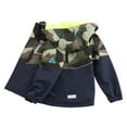 thumbnail image 4 of MGEOY Boys Rain Jackets Lightweight Waterproof Hooded Raincoats Windbreakers for Kids, 4 of 7