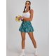 thumbnail image 5 of Pantalones cortos BMJL para mujer, atléticos, para correr, verano, azul, floral, XS, 5 of 6