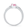 thumbnail image 3 of 0.13 CTTW STERLING SILVER LAB CREATED PINK SAPPHIRE FASHION RING, 3 of 4