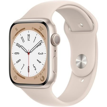 Restored Apple Watch Series 8 (GPS, 45mm) - Starlight Aluminum Case - Starlight Sport Band (Refurbished)