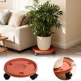 thumbnail image 2 of Hearth & Gear avec Roues Caddy Rond Intérieur Extérieur avec Roues Rouleau Naturel Support Chariot Palette Rouleaux Intérieur Extérieur Fleur Intérieur Auto-Arrosage Tissé, 2 of 6
