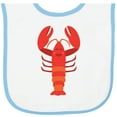 thumbnail image 2 of Inktastic Lobster Cute Ocean Creature Baby Terry Cloth Bib, 2 of 3