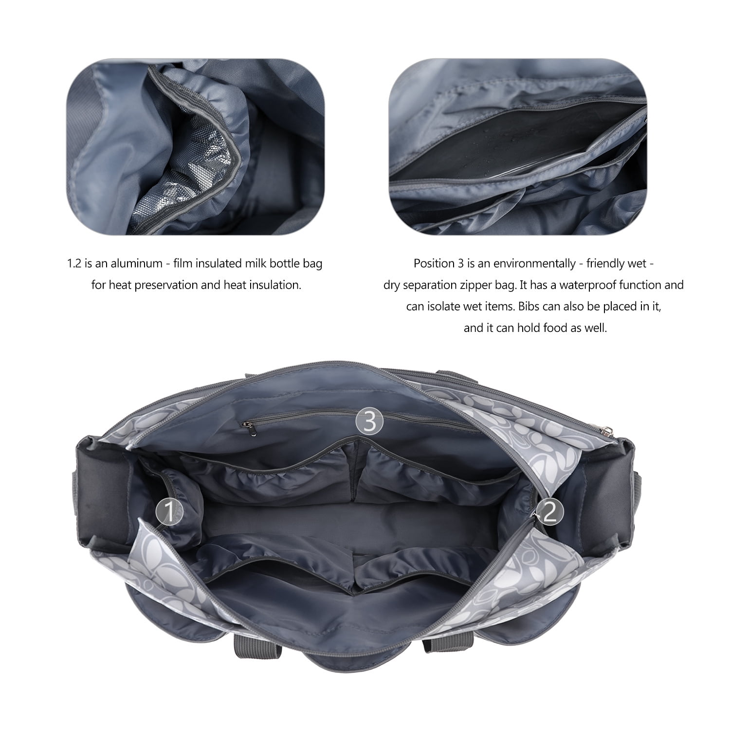 SPEKSEE Crossbody Organizer Diaper Bag - Outdoor Mother's Water-Repellent Baby Care Bag with Multiple Pockets