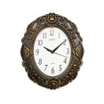thumbnail image 2 of Reloj de cuarzo de 14 pulgadas, silencioso, para sala de estar. Oro negro, 2 of 9