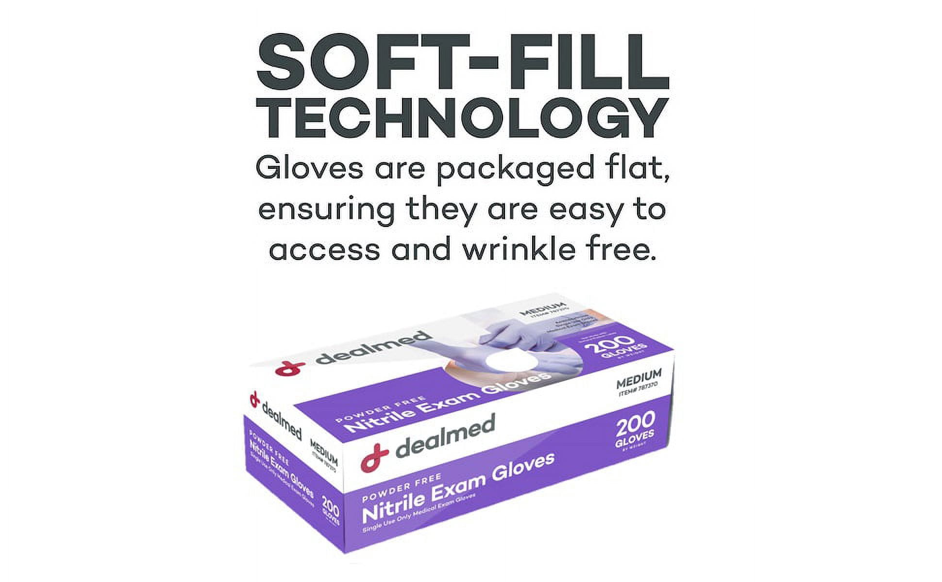 Dealmed Disposable Nitrile Exam Gloves for Hospitals, Law Enforcement, First Aid, Large (2000/Case)