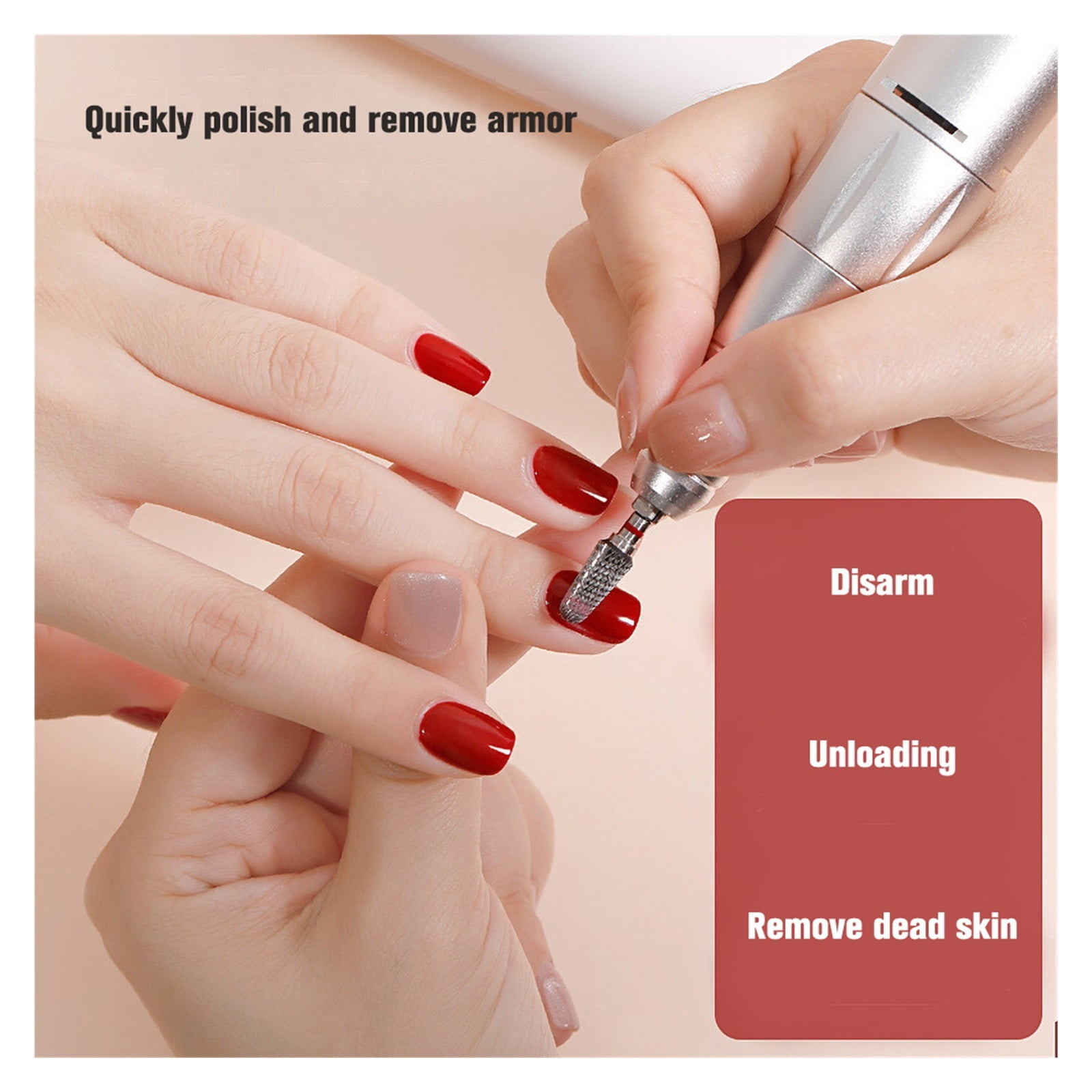 Electric Nail Polish Machine, Portable 35000 RPM Nail Drill Machine, Mini Ceramic Polishing Head Rechargeable Pen, Nail Remover ,Low Noise