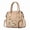 Khaki, variant on Womens Embroidery Satchel Bags Handle Shoulder Handbags and Purses Zipper Compartment Leather Crossbody Tote Bag