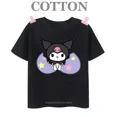 thumbnail image 3 of Camiseta de algodón Kuromi Kawaii Manga Anime japonés Niños Camiseta de verano Ropa para niños Tops Niños Niñas Camiseta Bebé Linda, 3 of 5
