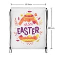 thumbnail image 5 of Easter Drawstring Backpack for Egg Hunt, 13.5" X 16.5" Waterproof Treat Bag, [Easter Theme] Print, 5 of 5