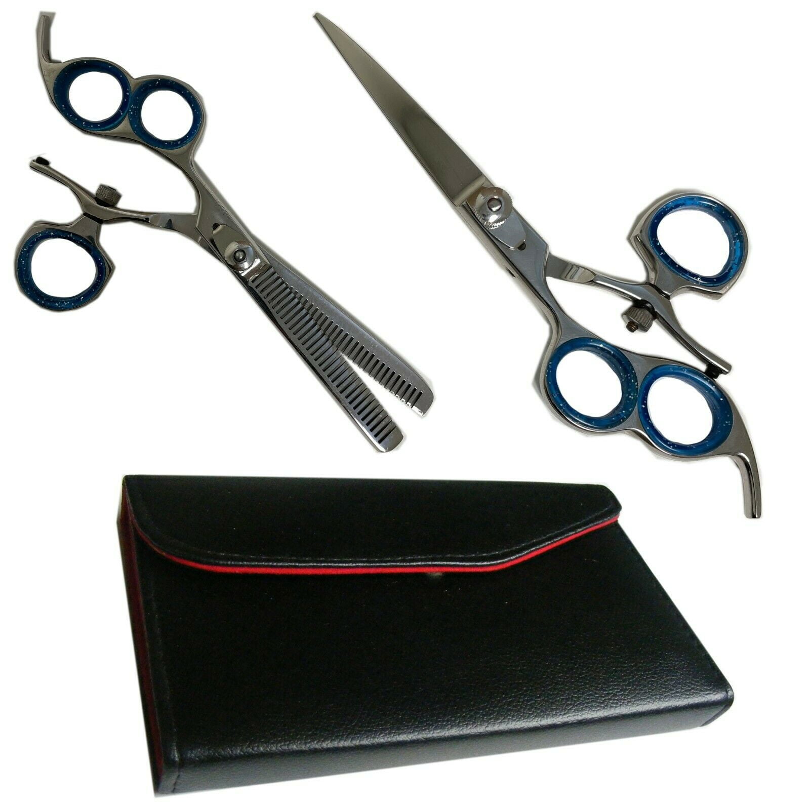 LEFT HAND SWIVEL THUMB HAIR CUTTING + THINNING SHEARS SCISSOR 6.5" SET