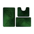 thumbnail image 6 of Dpityserensio 3PC Bathroom Rug Sets Leaf embossing Water Absorbent Non-slip Floor Mat Toilet Room Living Room Bedroom Kitchen Door Mat 3 Sets of Floor Mats, 6 of 8