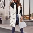 thumbnail image 2 of WTOBBY Women's Long Vest Plain Sleeveless Hood Winter Vest Outwear Jacket, Lightweight and Warm Layering Piece for Cool Weather Activities,White 2XL, 2 of 4